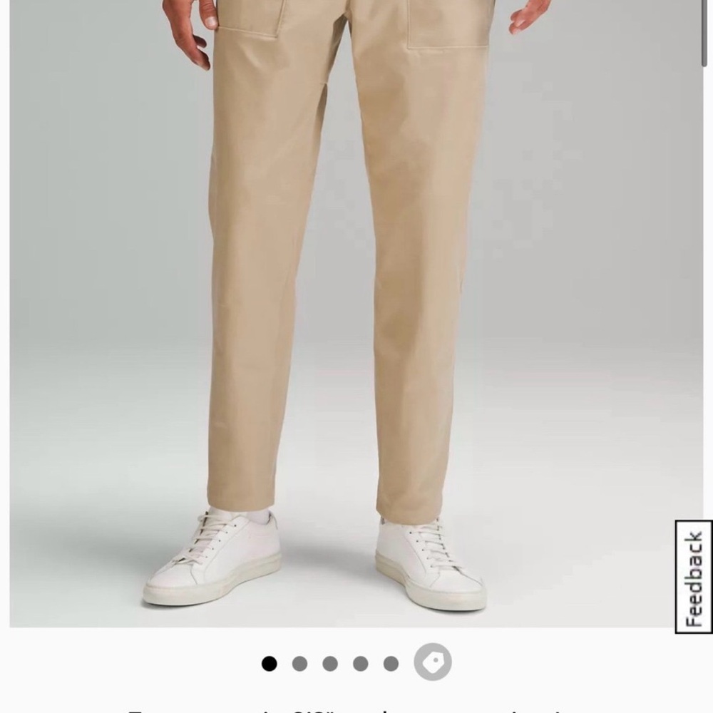 Men's Beige Casual Chino Pants